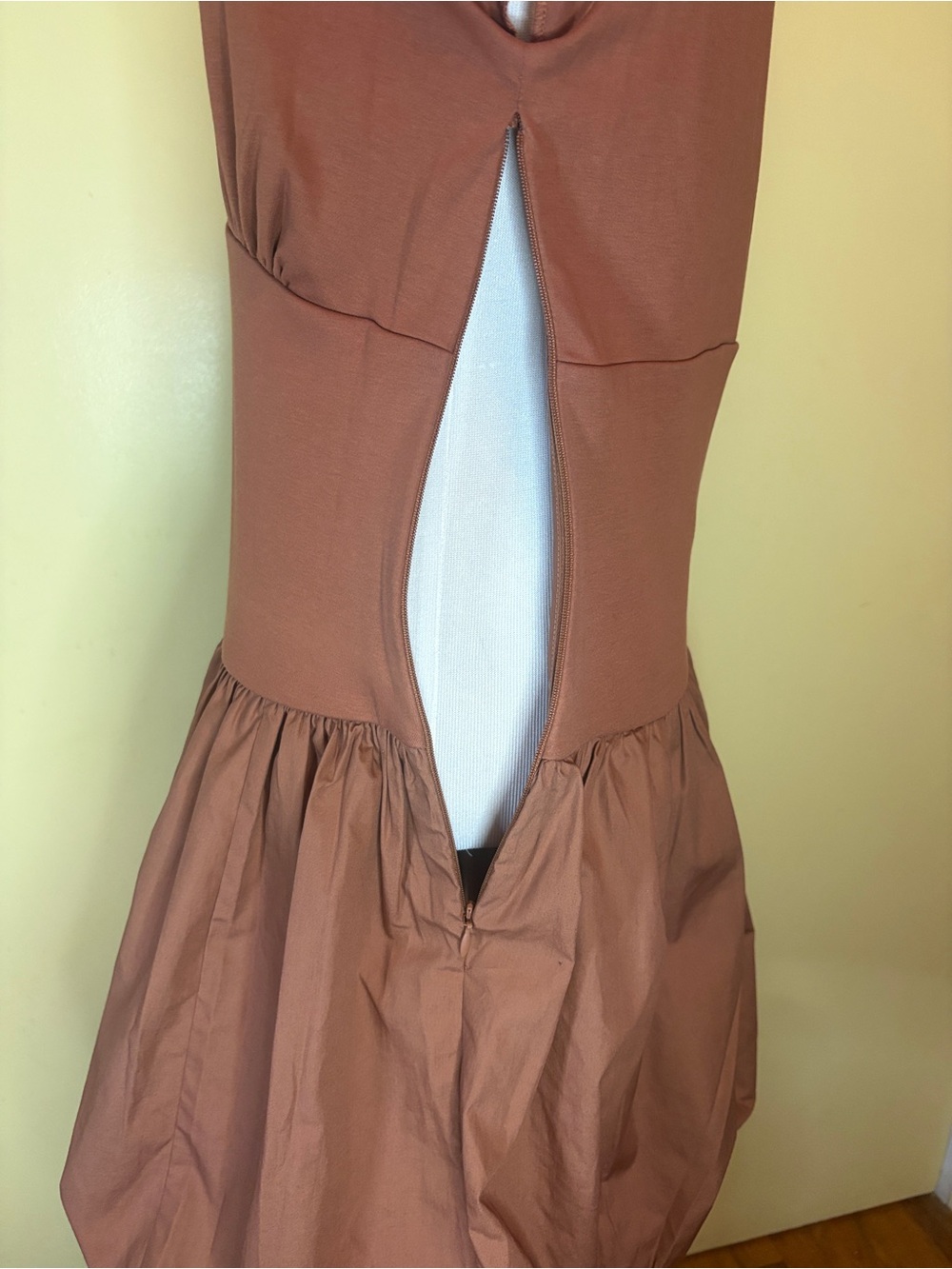 J. Crew Mixy Bubble Hem Rust Sleeveless Dress - Picture 4 of 13